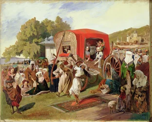 Utomhusfest i Turkiet, ca 1830-60